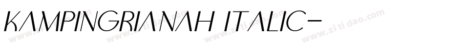 KampIngrianaH Italic字体转换